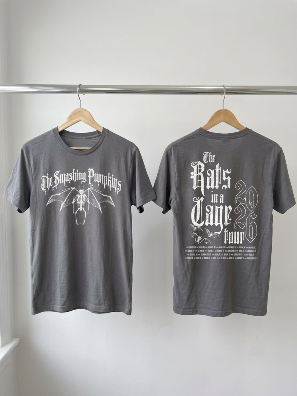 The Smashing Pumpkins Rats in A Cage Tour 2026 T-shirt Charcoal
